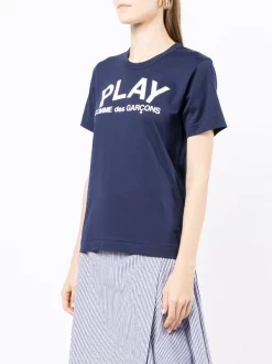 Comme Des Garçons Play 001 T-shirt à Logo Imprimé Femme -Comme Des Garçons Play Soldes Boutique 14944988 37710268 600