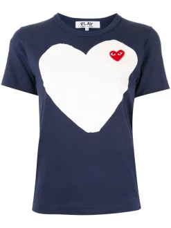 Comme Des Garçons Play T-shirt Imprimé à Patch Logo 001