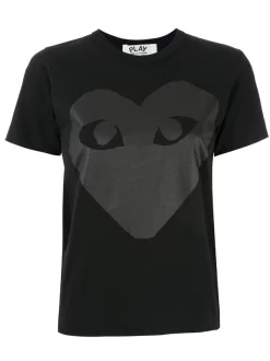 Comme Des Garçons Play 001 T-shirt à Logo Imprimé Femme
