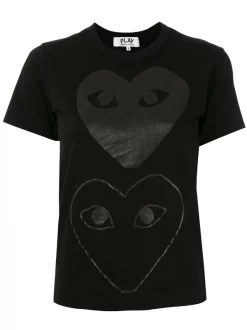 Comme Des Garçons Play 001 T-shirt à Logo Imprimé Femme