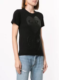 Comme Des Garçons Play 001 T-shirt à Logo Imprimé Femme -Comme Des Garçons Play Soldes Boutique 14944997 26134865 600