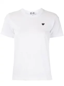 Comme Des Garçons Play T-shirt à Patch Logo WHITE