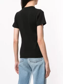 Comme Des Garçons Play BLACK T-shirt à Logo Brodé Femme -Comme Des Garçons Play Soldes Boutique 14945045 26047114 600