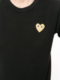 Comme Des Garçons Play BLACK T-shirt à Logo Brodé Femme -Comme Des Garçons Play Soldes Boutique 14945045 26047117 600