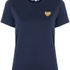 Comme Des Garçons Play T-shirt à Logo Brodé NAVY -Comme Des Garçons Play Soldes Boutique 14945047 26047997 600