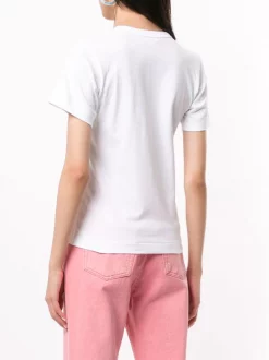 Comme Des Garçons Play T-shirt à Patch Logo WHITE -Comme Des Garçons Play Soldes Boutique 14945048 26054392 600