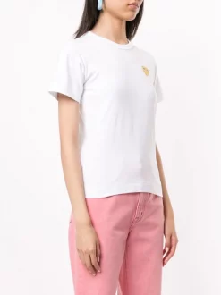 Comme Des Garçons Play T-shirt à Patch Logo WHITE -Comme Des Garçons Play Soldes Boutique 14945048 26054394 600