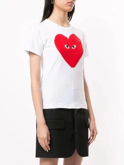 Comme Des Garçons Play T-shirt à Logo Imprimé WHITE 9 Comme Des Garçons Play T-shirt à Logo Imprimé WHITE -Comme Des Garçons Play Soldes Boutique 14945054 26126034 600