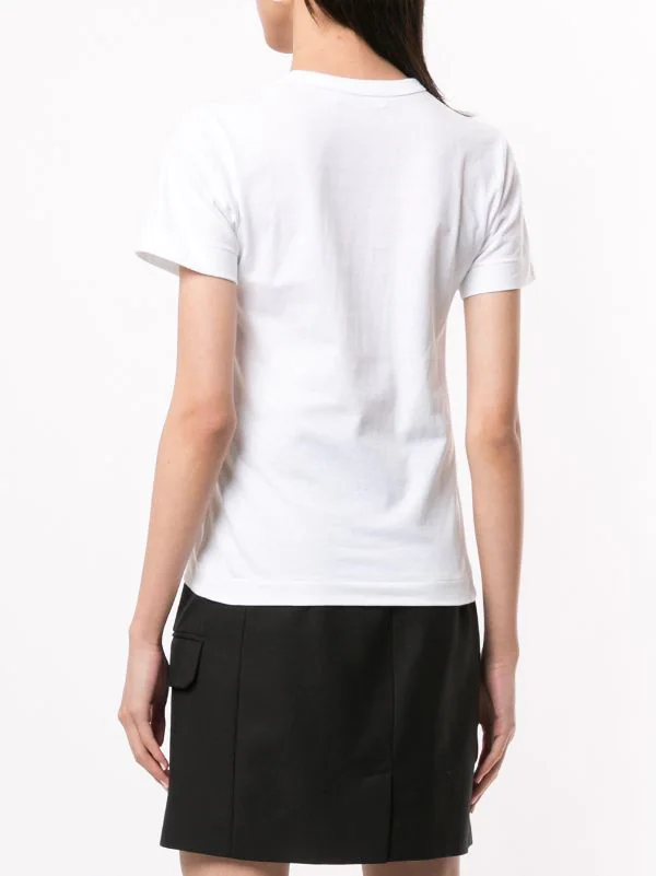 Comme Des Garçons Play T-shirt à Logo Imprimé WHITE 6 Comme Des Garçons Play T-shirt à Logo Imprimé WHITE – Image 4