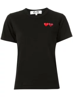 Comme Des Garçons Play T-shirt à Logo Brodé BLACK