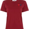 Comme Des Garçons Play BURGUNDY T-shirt à Logo Brodé Femme -Comme Des Garçons Play Soldes Boutique 14945058 26048014 600