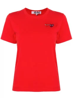 Comme Des Garçons Play T-shirt à Logo Brodé Femme