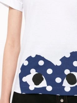 Comme Des Garçons Play WHITE T-shirt à Imprimé Cœur Femme -Comme Des Garçons Play Soldes Boutique 14945071 26127177 600