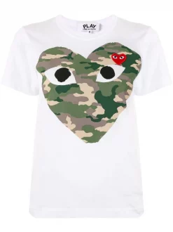 Comme Des Garçons Play T-shirt à Logo Imprimé Femme