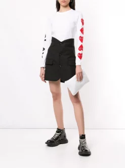 Comme Des Garçons Play T-shirt à Logo Imprimé WHITE -Comme Des Garçons Play Soldes Boutique 14945089 26169032 600