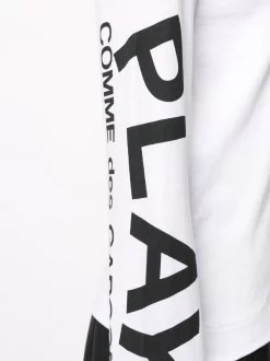 Comme Des Garçons Play T-shirt à Logo Imprimé WHITE -Comme Des Garçons Play Soldes Boutique 14945089 26169036 600