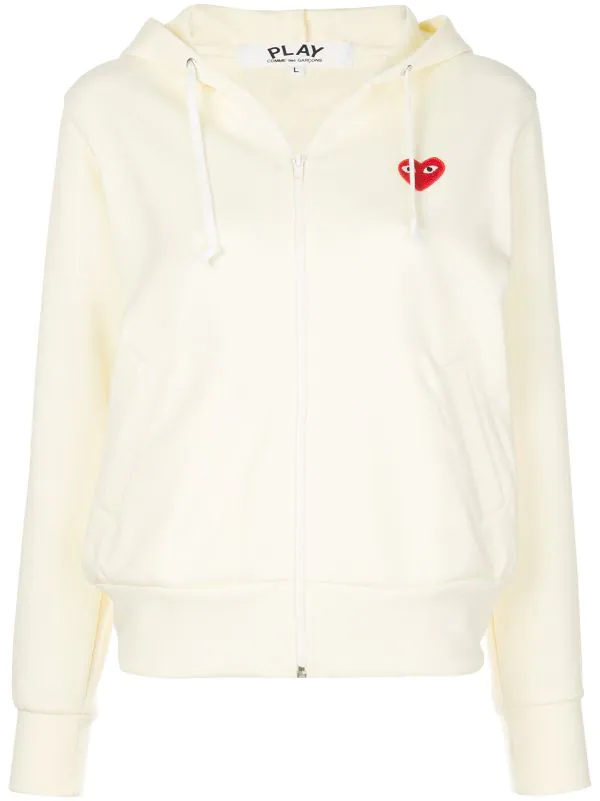 Comme Des Garçons Play Sweat à Capuche Zippé à Patch Logo Femme 3 Comme Des Garçons Play Sweat à Capuche Zippé à Patch Logo Femme