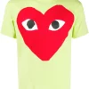 Comme Des Garçons Play T-shirt à Cœur Imprimé 2 GREEN
