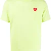 Comme Des Garçons Play T-shirt à Logo Brodé 2 GREEN -Comme Des Garçons Play Soldes Boutique 15193179 26201881 600