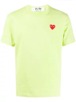 Comme Des Garçons Play T-shirt à Logo Brodé 2 GREEN