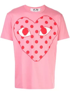 Comme Des Garçons Play T-shirt à Logo Imprimé PINK