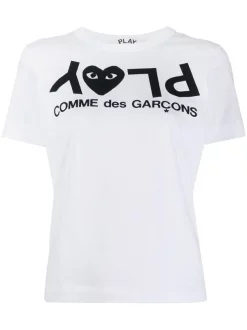 Comme Des Garçons Play T-shirt Play à Logo BIANCO