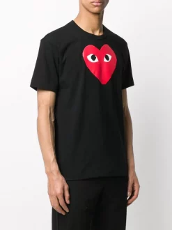 Comme Des Garçons Play T-shirt à Logo Imprimé Homme -Comme Des Garçons Play Soldes Boutique 15240484 26416259 600