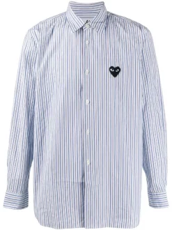 Comme Des Garçons Play Chemise Rayée à Effet Froissé 1