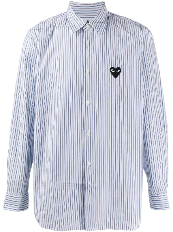 Comme Des Garçons Play Chemise Rayée à Effet Froissé 1 3 Comme Des Garçons Play Chemise Rayée à Effet Froissé 1
