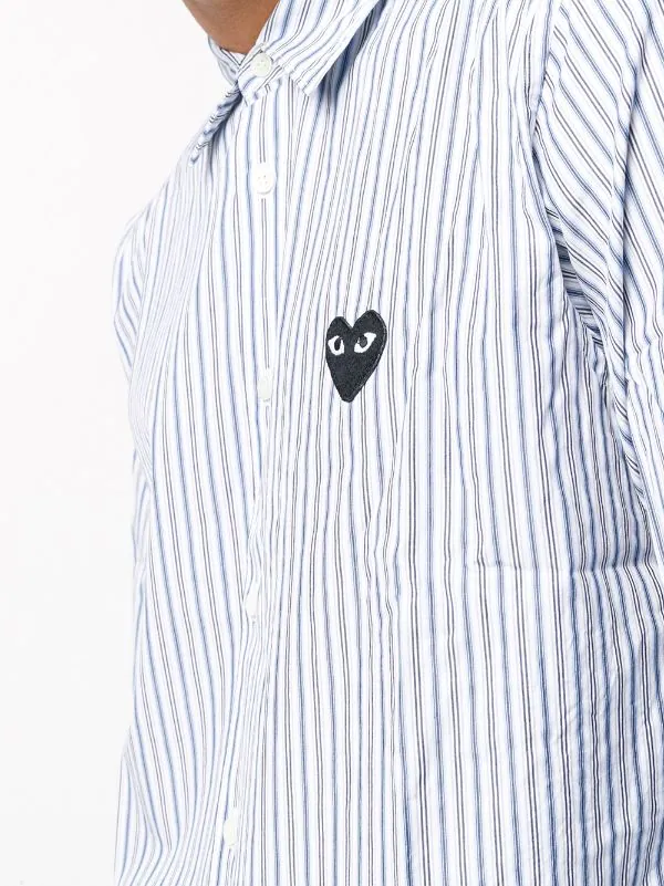 Comme Des Garçons Play Chemise Rayée à Effet Froissé 1 7 Comme Des Garçons Play Chemise Rayée à Effet Froissé 1 – Image 5