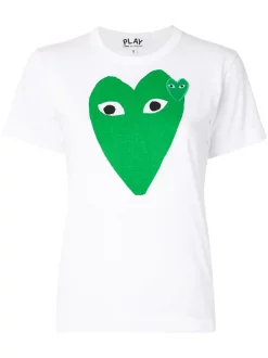 Comme Des Garçons Play T-shirt à Logo Imprimé WHITE