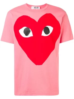 Comme Des Garçons Play T-shirt Oversize à Logo Imprimé Homme
