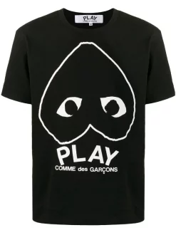 Comme Des Garçons Play T-shirt à Logo Imprimé 1 BLACK