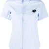 Comme Des Garçons Play 1 WHITE BLUE Chemise Rayée à Manches Courtes Femme -Comme Des Garçons Play Soldes Boutique 15566777 27925213 600