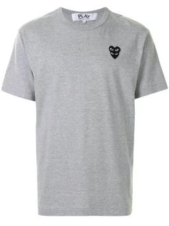 Comme Des Garçons Play T-shirt à Patch Logo Grey