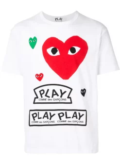 Comme Des Garçons Play T-shirt à Logo Imprimé Homme