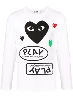 Comme Des Garçons Play T-shirt Play 1 WHITE