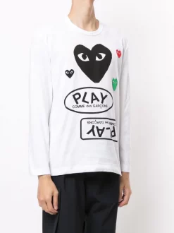 Comme Des Garçons Play T-shirt Play 1 WHITE -Comme Des Garçons Play Soldes Boutique 15649270 28562374 600