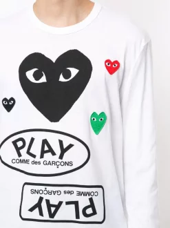 Comme Des Garçons Play T-shirt Play 1 WHITE -Comme Des Garçons Play Soldes Boutique 15649270 28562375 600