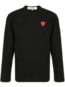 Comme Des Garçons Play T-shirt à Logo Brodé 1 BLACK