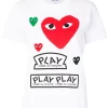 Comme Des Garçons Play 1 WHITE T-shirt à Logo Imprimé Femme -Comme Des Garçons Play Soldes Boutique 15649339 28542444 600