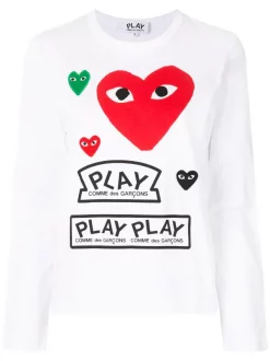 Comme Des Garçons Play T-shirt à Logo Imprimé Femme