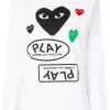 Comme Des Garçons Play T-shirt à Logo Imprimé 1 WHITE -Comme Des Garçons Play Soldes Boutique 15649342 28542468 600