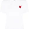 Comme Des Garçons Play 2 WHITE Polo à Logo Imprimé Femme -Comme Des Garçons Play Soldes Boutique 15649347 28542500 600