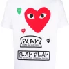 Comme Des Garçons Play T-shirt à Logo Imprimé 1 -Comme Des Garçons Play Soldes Boutique 16055519 30110660 600