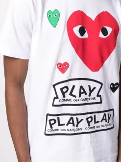 Comme Des Garçons Play T-shirt à Logo Imprimé 1 -Comme Des Garçons Play Soldes Boutique 16055519 30110665 600