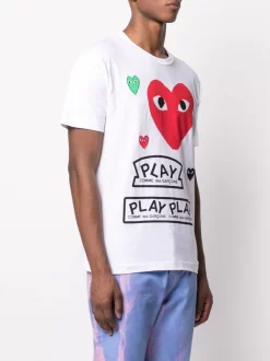 Comme Des Garçons Play T-shirt à Logo Imprimé 1 -Comme Des Garçons Play Soldes Boutique 16055519 30110666 600