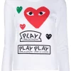 Comme Des Garçons Play T-shirt à Logo Imprimé 1 WHITE -Comme Des Garçons Play Soldes Boutique 16057283 30098564 600