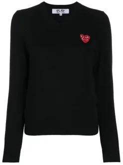 Comme Des Garçons Play Pull à Patch Logo 1 BLACK