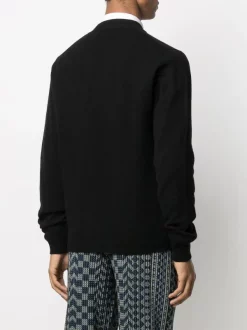 Comme Des Garçons Play 1 BLACK Cardigan à Patch Logo Homme -Comme Des Garçons Play Soldes Boutique 16062344 30233094 600